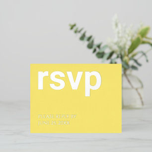 Folie RSVP Butter Yellow Meal Choices Briefkaart