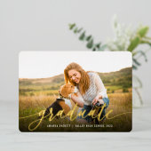 Folie script | Aankondiging foto-Afstuderen (Staand Voorkant)