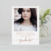 Folie Script Afstudeerkaart Foto Kaarten (Staand Voorkant)