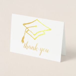 Folie script en graduatie cap & tassel design kaarten