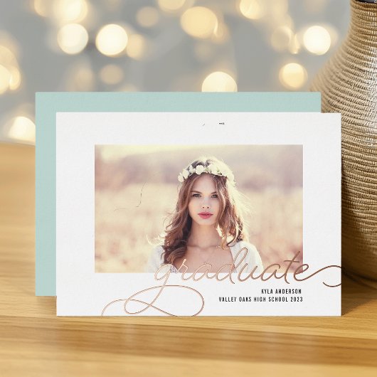 Folie Script Frame | Foto Afstudeer Uitnodiging