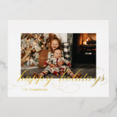 Folie Script Prettige feestdagen Elegant Photo Bri (Voorkant)