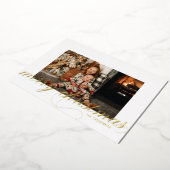 Folie script voor prettige kerst legante fotokaart folie feestdagenkaart (Gedraaid)