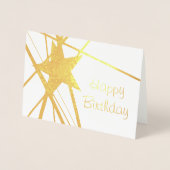 Folie Shining Star Birthday Kaart (Voorkant)