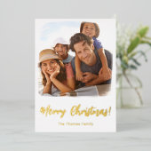 Folie Sjabloon voor kerstKaart Waterverf met  (Staand Voorkant)