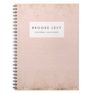Folie Sparkle Peach Gepersonaliseerd Tijdschrift N Notitieboek
