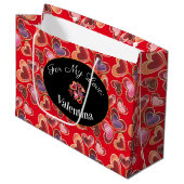  Folie Stack Double Heart Lollipops Groot Cadeauzakje (Voorkant Gekanteld)