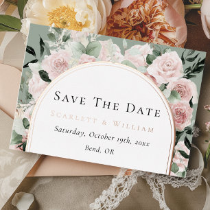 FOLIE Stoffig Roos Gouden Bruiloft Save The Date K Uitnodiging Briefkaart
