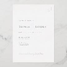 Folie Uitnodiging Plat Kaart Minimalistisch Elegan