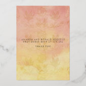 Folie Uitnodigingsbruiloft Uitnodiging (Achterkant)