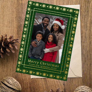 Folie Vakantie Kaart 2 Foto Familie Kerstgroen