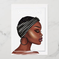 Folie van Black Woman Birthday Party