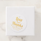 Folie van  van liefde en Bedankt Bedankjes Labels (Met doos)