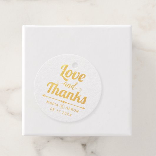Folie van van liefde en Bedankt Bedankjes Labels (Met doos)