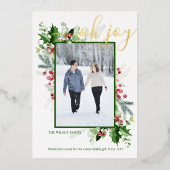 Folie voor feestdag met kerstgratie folie feestdagenkaart (Voorkant)