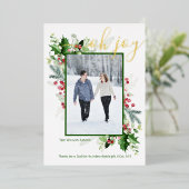 Folie voor feestdag met kerstgratie folie feestdagenkaart (Staand Voorkant)