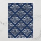 Folie voor marineslag en zilver folie uitnodiging (Achterkant)