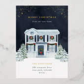 Folie Winternacht Holiday Moving Aankondiging (Voorkant)