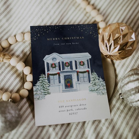 Folie Winternacht Holiday Moving Aankondiging