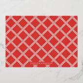 Folie XOXO Valentijnsdag Fotokaart - Crimson Folie Uitnodiging (Achterkant)