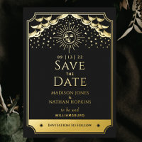 Folie Zon & Maan Tarotkaart Trouw Save the Date