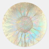 folie zonnebloem ronde sticker (Voorkant)