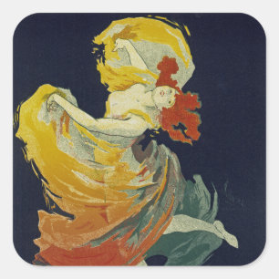 Folies Berger ~ La Loie Fuller Vierkante Sticker