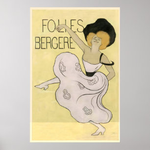 Folies Bergère Cabaret Music Hall Parijs Theater Poster