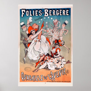 Folies Bergère Cabaret Theater Parijs Frankrijk Ba Poster