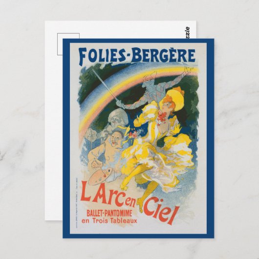 Folies Bergère - L'arc en ciel - Chéret Briefkaart (Voorkant / Achterkant)