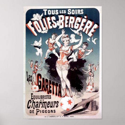 Folies Bergere, Les Garetta Franse Adv Poster (Voorkant)