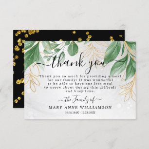 Folift Funeral Food Carte de remerciements