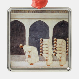 Folio.38a Een Mogul prins in een moskee die Frida Metalen Ornament