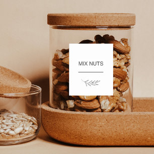 Folio moderne étanche cuisine épice Étiquette Jar