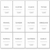 Folio moderne étanche cuisine épice Étiquette Jar (Devant)