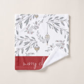 Folithe de Noël et baies (Gant de toilette)