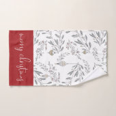 Folithe de Noël et baies (Serviette à main)