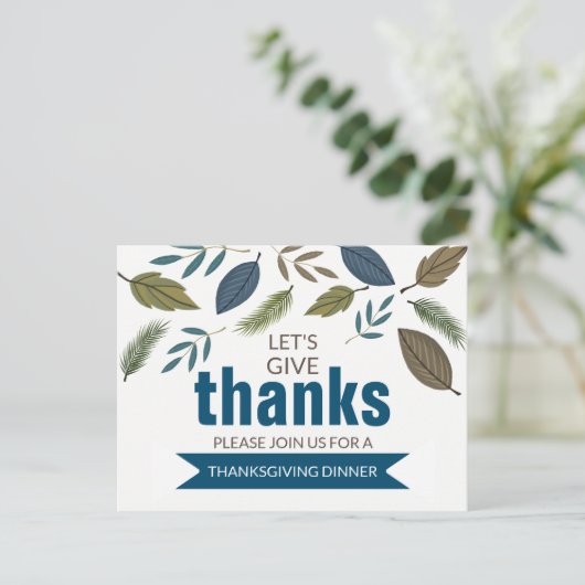 Folithe Moderne, Dîner Thanksgiving Invitation (Debout devant)