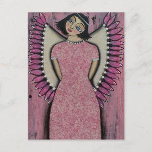 FOLK ART Angel Mist BY LORI EVERETT briefkaart