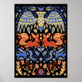 Folk Art Animal Pattern Web Poster (Voorkant)