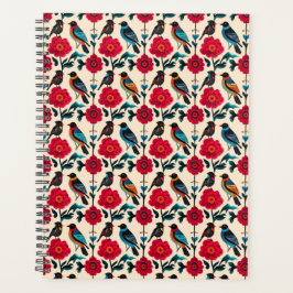  Folk Art Birds & Florals Patroonplanner Planner