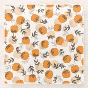 Folk Art Bloemen Scandinavische stijl Glazen Onderzetter
