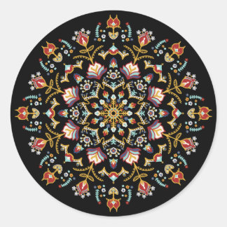 Folk Art Bloemen Sticker