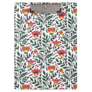 Folk art bloemenpatroon klembord