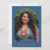 Folk Art Blue Shades Spanish Mexican XVs Floral Kaart (Achterkant)