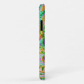 Folk Art Boho Fantasy Green Yellow Pink Pattern Case-Mate iPhone Case (Achterkant/rechts)
