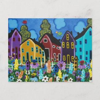 FOLK ART Busy Bee BY LORI EVERETT carte postale