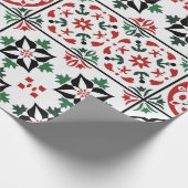 Folk Art Christmas Talavera Cadeaupapier (Hoek)