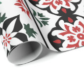 Folk Art Christmas Talavera Cadeaupapier (Rol Hoek)