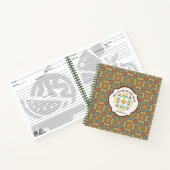 Folk Art Chrysanthemum Autumn Pattern Personalized Notitieboek (Binnen)